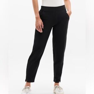 Athleta Black Straight-Leg Ponte Ankle Pants